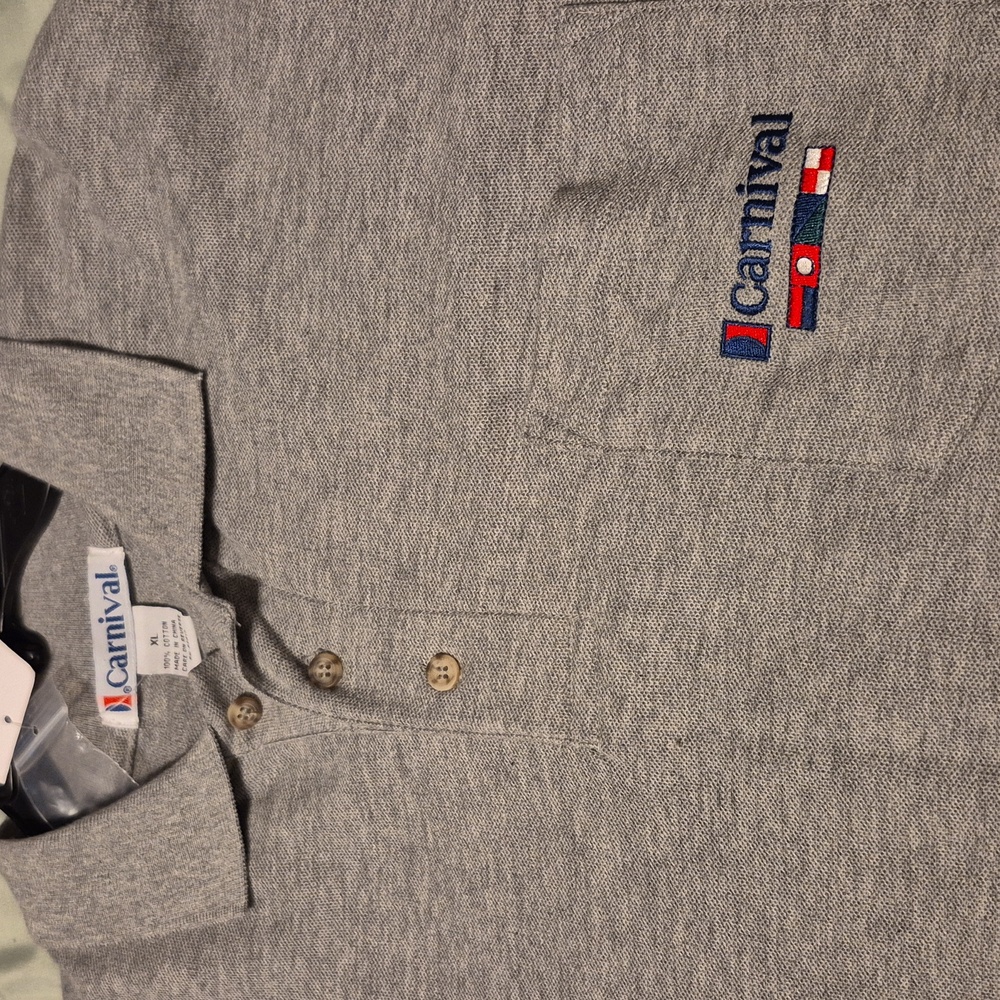 Carnival Cruise Gray Polo Shirt for Men